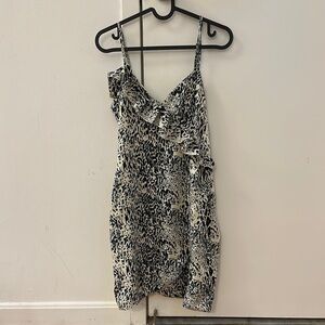 Leopard Print Ruffle Dress